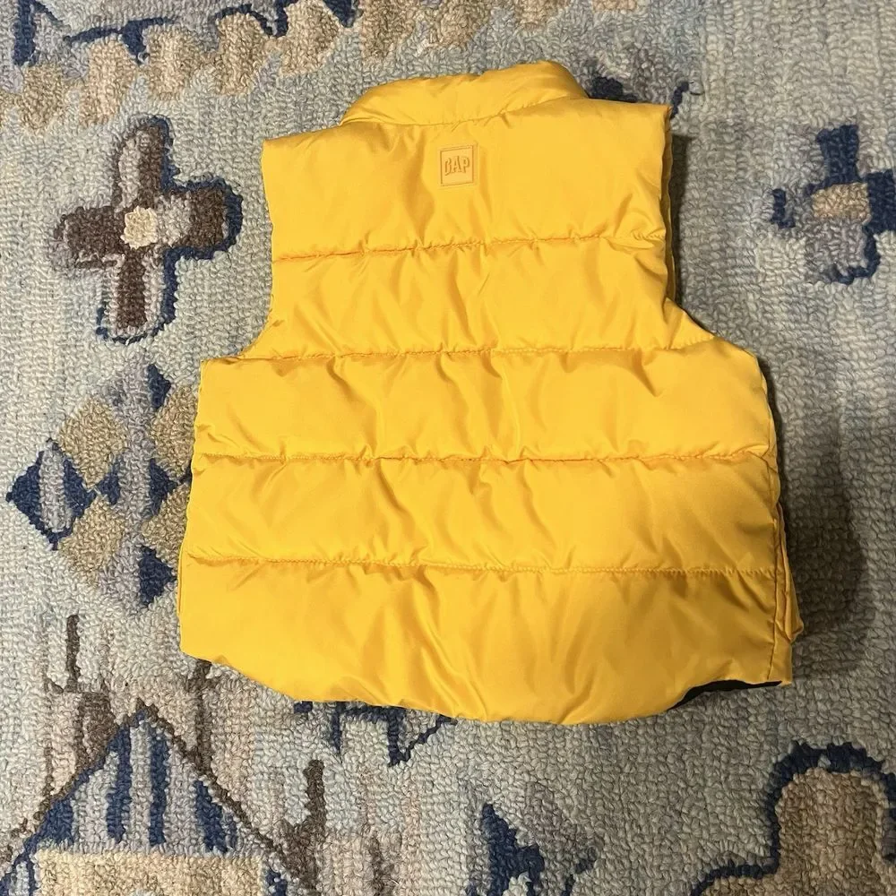 Gap‎ 12-18 Month Yellow Quilted Lined Puffer Vest